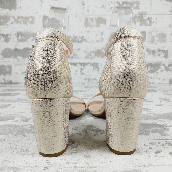 New Bandolino Armory 3 Champaigne Open Toe Ankle Strap Heeled Sandals T626 - Picture 6 of 12